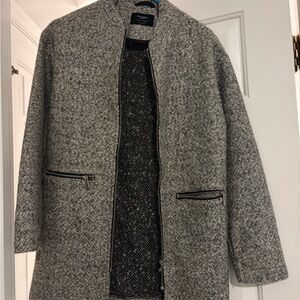 Bershka Gray Textured Jacket Size XS